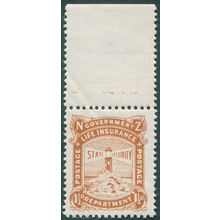 New Zealand 1919 1½d chestnut-brown Life Insurance SGL27 MNH