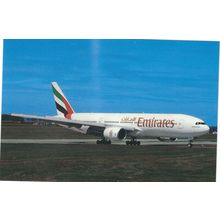 BOEING 777 AIRCRAFT EMIRATES . CARD NO BHX 64