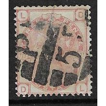 GB 1873-80 QV WMK SRAY ROSE 3d PLATE 17 USED SG144 LD