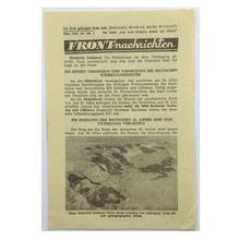 Original WW2 Russian/Soviet Air Drop Propaganda Leaflet. - Code 1099. - 1942.