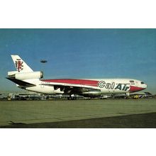 Aircraft postcard Cal Air McDonnell Douglas DC10 G-BJZD. Unposted