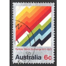 AUSTRALIA 1971: CENTENARY OF THE SYDNEY STOCK EXCHANGE - 6c USED (G5)