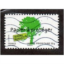 FRA 2008 (55c) 'SUSTAINABILITY -PAPER' FINE USED (EBID20787)