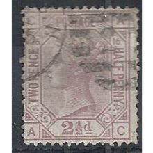 1879 SG141 2 1/2d Rosy-Mauve Plate 16 Good/Fine Used Check Letters "AC".