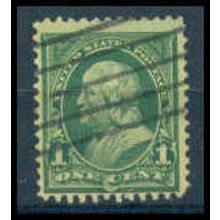 Used 279 1c Benjamin Franklin Barely Clears WA0037