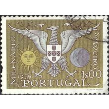 PORTUGAL, Coat of Arms of Aveiro, yellow 1959, 1Esc