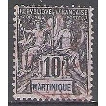 Martinique 1892 Michel 30 O Cote (2004) 2.50 € Type Sage Cachet rond