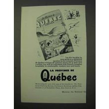 1951 La Province de Quebec Canada Tourism Ad