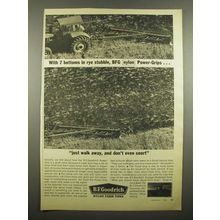1964 B.F. Goodrich Nylon Farm Tires Ad - With 7b Bottoms in Rye Stubble