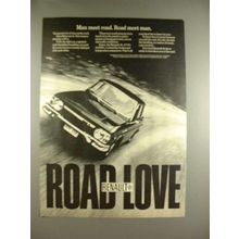 1970 Renault 10 Car Ad - Man meet Road. Road Meet Man