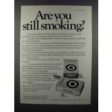 1976 Vantage Cigarette Ad - Are You Still Smoking?