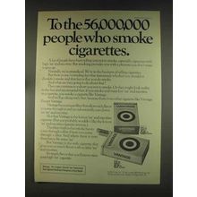 1976 Vantage Cigarettes Ad - 56,000,000 Smoke