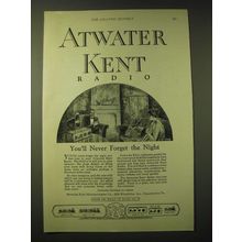 1924 Atwater Kent Radio Ad - You'll never forget the night