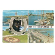 WEYMOUTH, DORSET. multiview used vintage postcard by J. Salmon 1980 postmark =