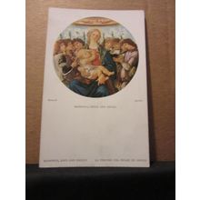 MADONNA, CHILD and ANGELS by BOTTICELLI, unused postcard #