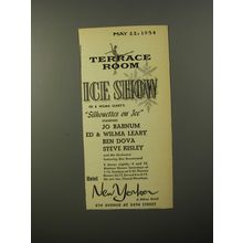 1954 Hotel New Yorker Ad - Terrace Room Ice Show