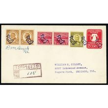 Duck, N.C. Fancy Cancel Cover - 7 Bold Strikes - Stuart Katz