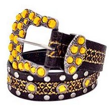 Jeweled & Studded Belt/ Square Buckle - BLT-TO29664