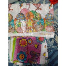 5 x plastic party tablecloths used but fine