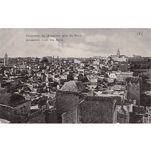 Panorama de Jerusalem pris du Nord. Jerusalem fron the Nord
