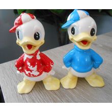 Vintage Rare Walt Disney Productions Ceramic Duck Figurine Huey and Dewey