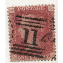 Sg43 1d red plate 175 USED " N H" (reds)