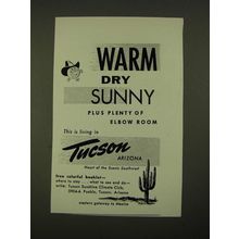 1959 Tucson Arizona Ad - Warm Dry Sunny