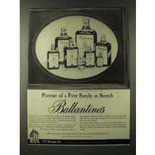 1960 Ballantine's Scotch Ad - Portrait of a first family in Scotch