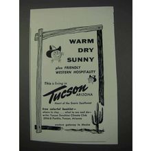1959 Tucson Arizona Ad - Warm Dry