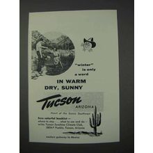1959 Tucson Arizona Ad - Winter is Only a Word