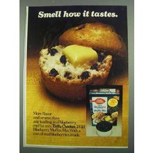 1974 Betty Crocker Wild Blueberry Muffin Mix Ad