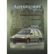 1986 Honda Civic 4WD Wagon Ad - A Gripping Story