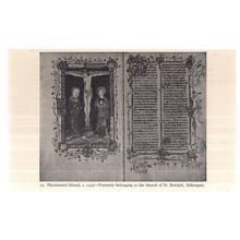 ILLUMINATED MISSAL, unused vintage postcard GUILDHALL MUSEUM, LONDON