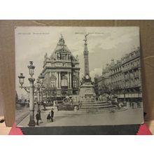 ANSPACH MONUMENT, BRUXELLES, BRUSSELS . unused large antique postcard (A) =