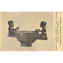 Carved Wooden Porringer Linda Northern Rhodesia Pottery Postcard