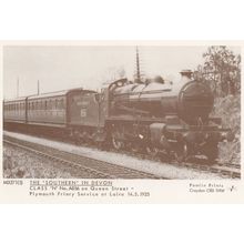 The Southern In Devon Class Queen Street Plymouth Railway Train Postcard