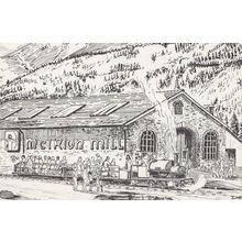 Train Trips At Meirion Wool Mill Welsh Painting 1980s Postcard