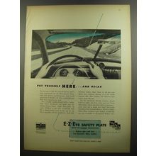 1952 Libbey-Owens-Ford Glass Ad - Put yourself here.. and relax