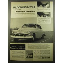 1952 Plymouth Belvedere Car Ad - Plymouth announces automatic overdrive