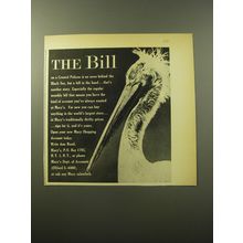 1960 Macy's Department Store Ad - The Bill on a Crested Pelican is no news