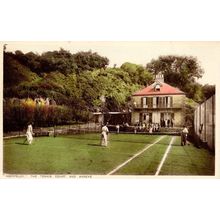 Aberfeldy Tennis Court & Annexe Antique Angus Scottish Postcard