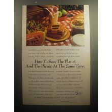1993 American Plastics Council Ad - How to save the planet and the picnic