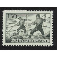 Finland Loggers afloat 1.50m Phosphor paper 1974 MNH SG#673 MI#582y