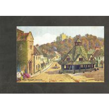 Postcard Somerset Salmon Watercolour Series Dunster Yarn Market