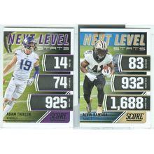 2x 2021 Panini Score Football Next Level Inserts Kamara/Thielen