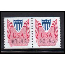 CVP33 45c Shield Very Fine MNH Pair PA5079