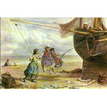 Art MYLES BIRKET-FOSTER The Swing Postcard (Medici 1835)
