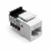 Leviton 41108-RW5 Jack, Snap-in, CAT5E, White