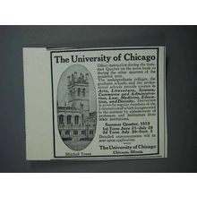 1915 The University of Chicago Ad - Mitchell Tower