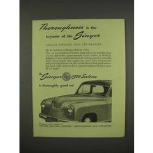 1953 Singer 1500 Saloon Car Ad - Thoroughness